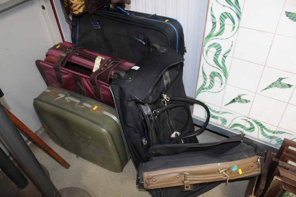 Five various bags and cases