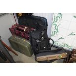 Five various bags and cases