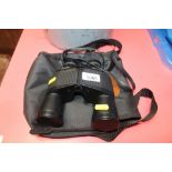 A pair of Helina discovery binoculars in carry bag