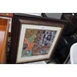 Two framed and glazed needlework pictures