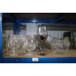 A quantity of various table glassware