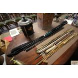 A Kingfisher Carp two piece 12ft fishing rod and a