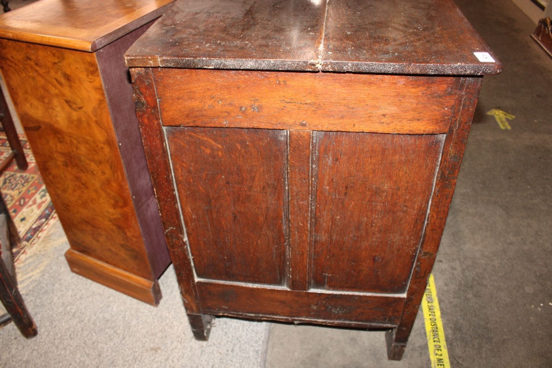 An 18th century oak dresser base, the drawers and - Image 9 of 13