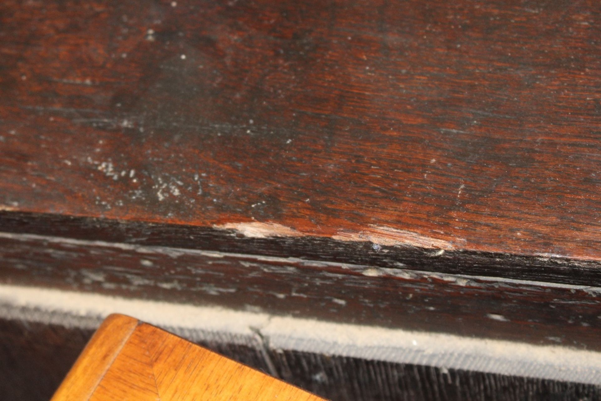 An 18th century oak dresser base, the drawers and - Image 10 of 13