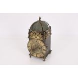 An 18th century brass lantern clock by John Bennet