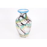 A Murano type multicoloured baluster vase, 33cm hi