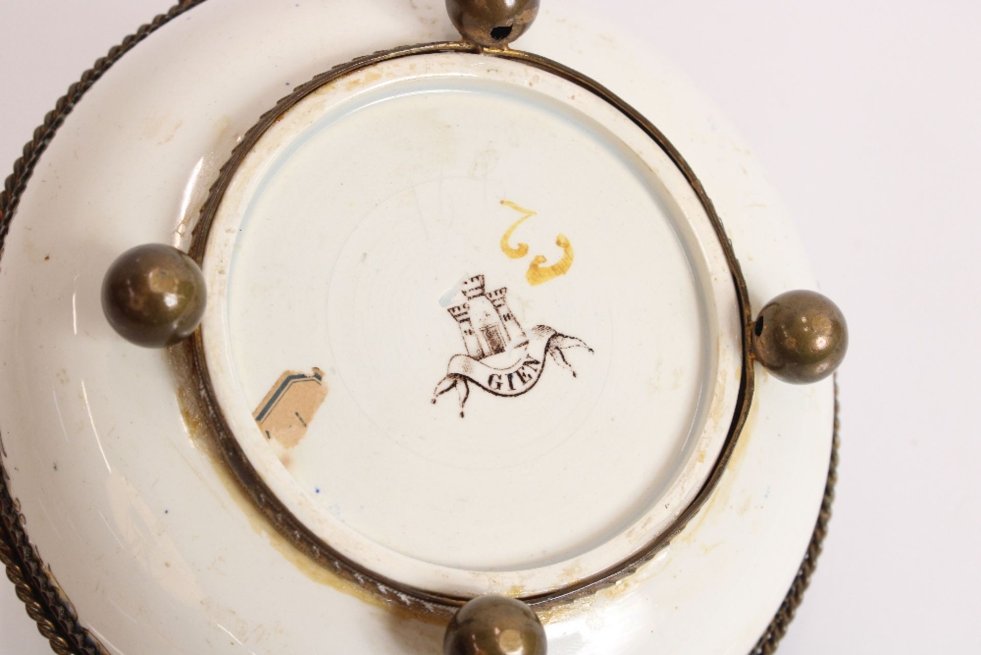 A Gien pottery hinged bowl and cover surmounted by - Image 3 of 5