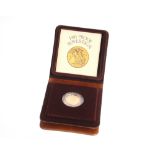 A 1981 proof full Sovereign in fitted case