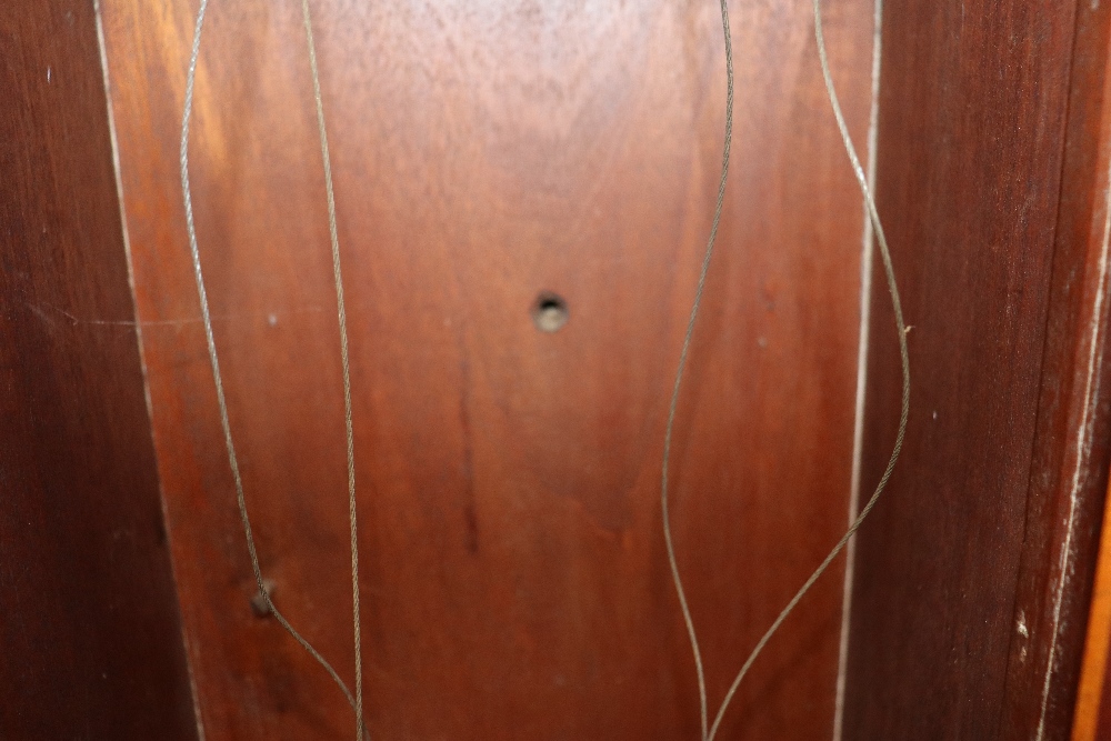 A late 19th century satinwood longcase clock, having inlaid and painted decoration of classical - Image 59 of 79