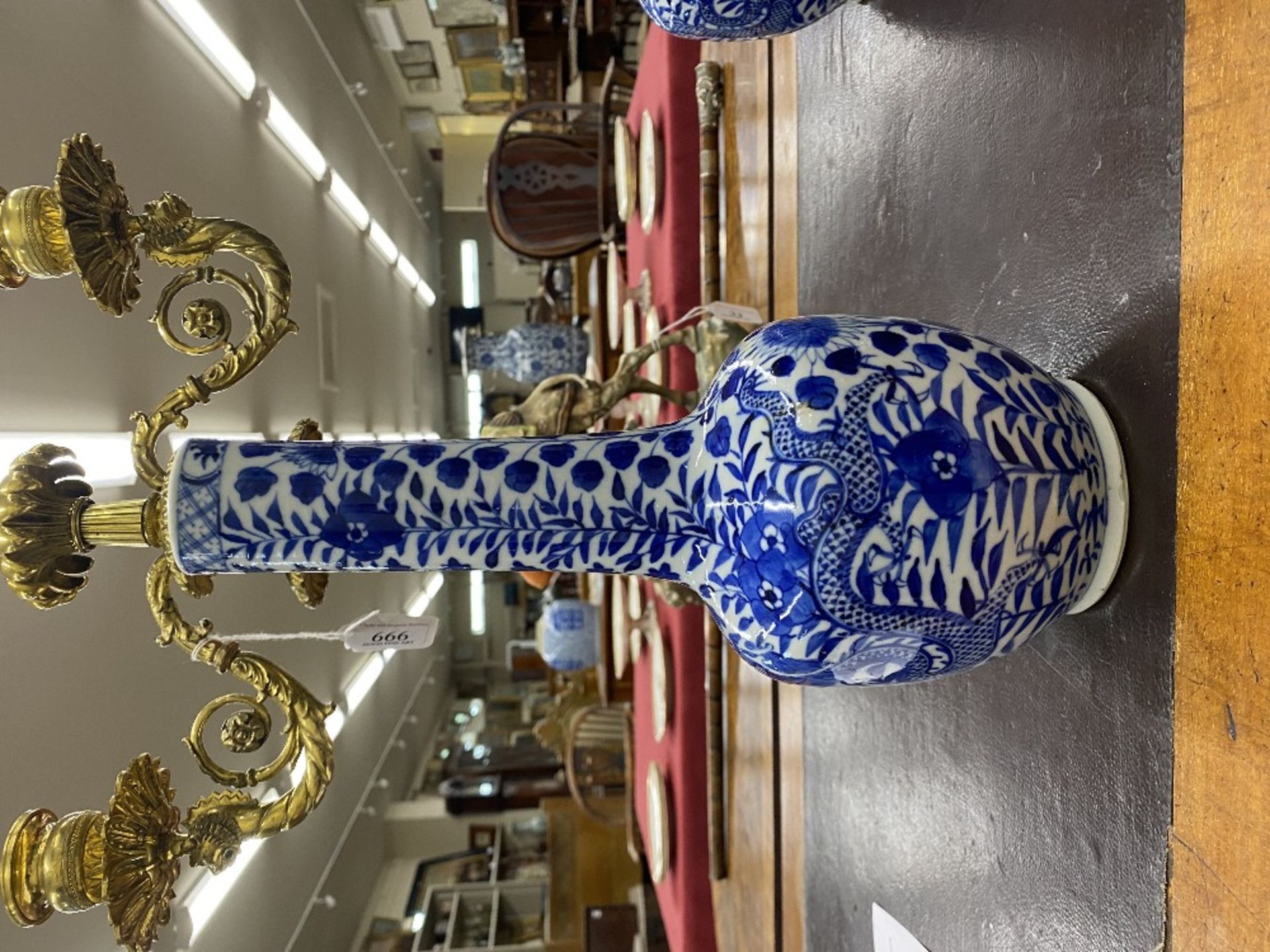 A pair of 19th century Chinese bottle vases with d - Image 3 of 19