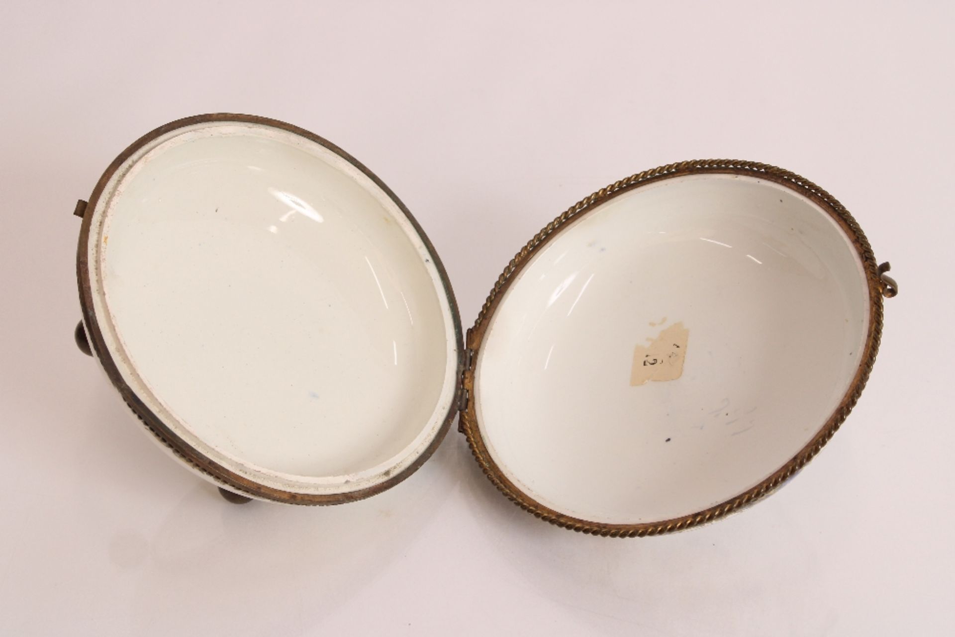 A Gien pottery hinged bowl and cover surmounted by - Image 2 of 5