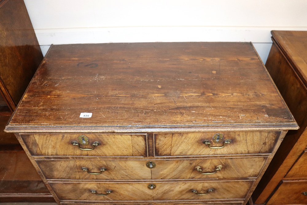 A George III mahogany chest fitted with two short - Image 2 of 3