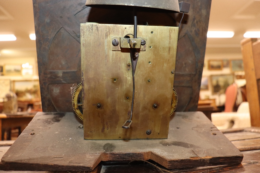 A late 19th century satinwood longcase clock, having inlaid and painted decoration of classical - Image 75 of 79