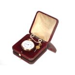 A French lady's gold fob watch, inscribed to inner case, "Cylinder Huit", numbered 6707, maker's