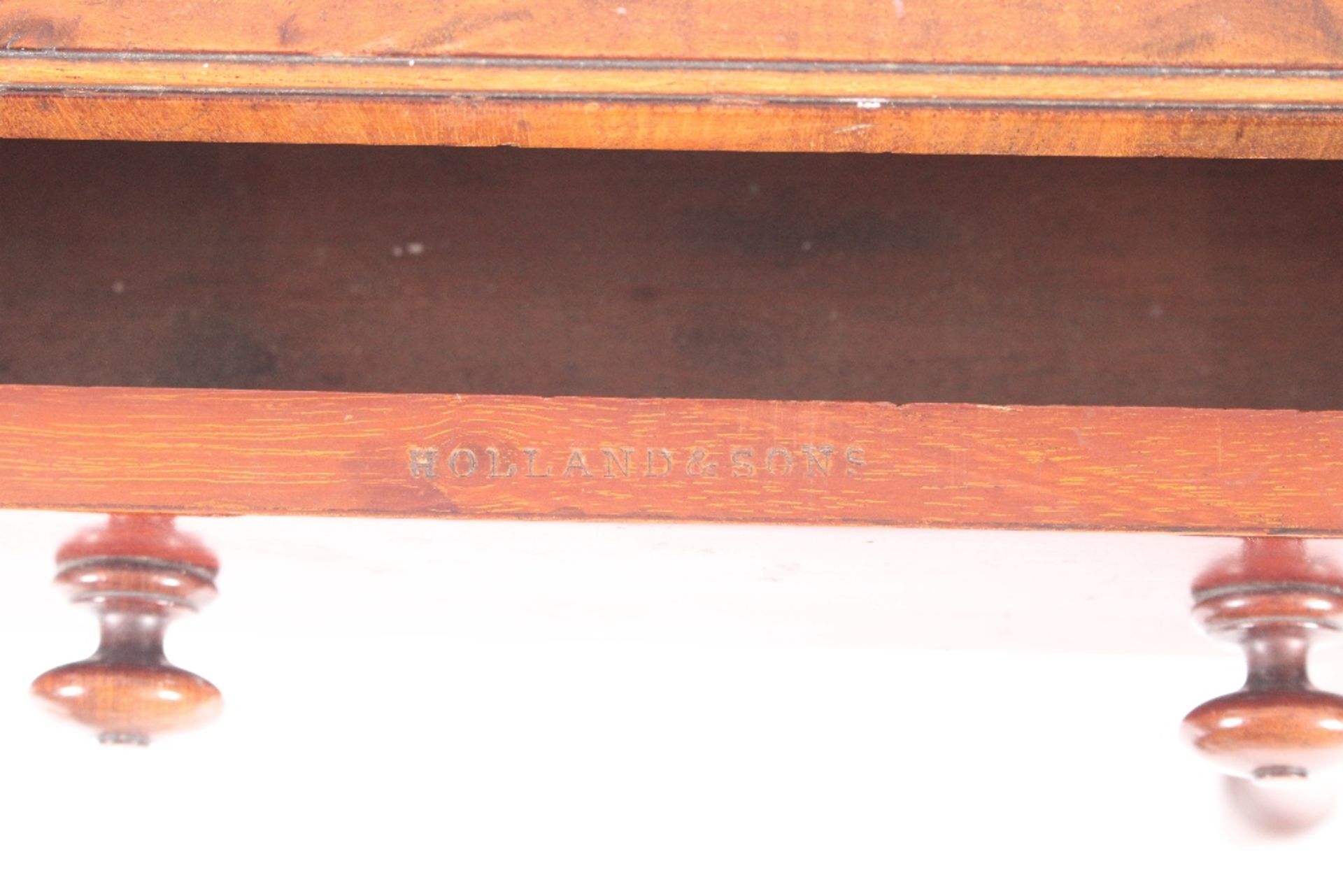 A Holland & Sons mid 19th century mahogany desk ta - Image 3 of 3