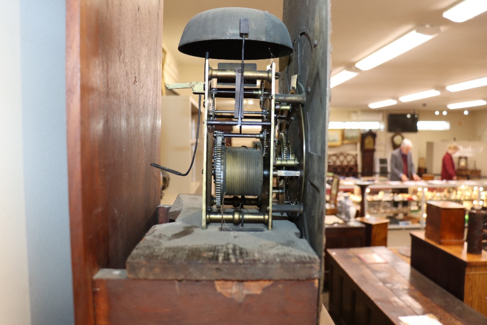 A late 19th century satinwood longcase clock, having inlaid and painted decoration of classical - Image 69 of 79