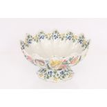 A 19th century Nove Faience ware Monteith shaped bowl of