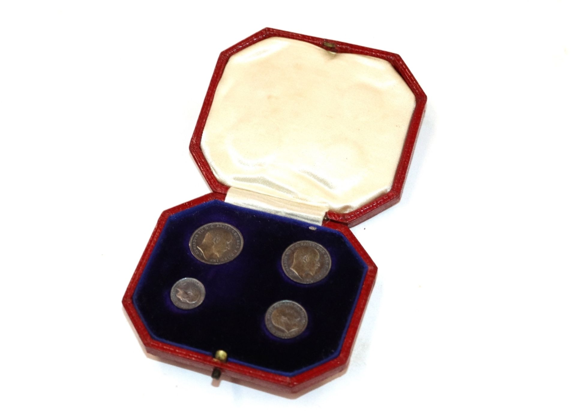 A cased set of 1905 Maundy money