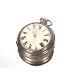 A G Wenham of Watton silver pair cased pocket watch AF