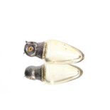 A small Edwardian glass scent bottle with screw of