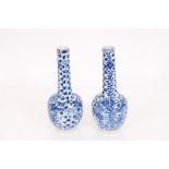A pair of 19th century Chinese bottle vases with d