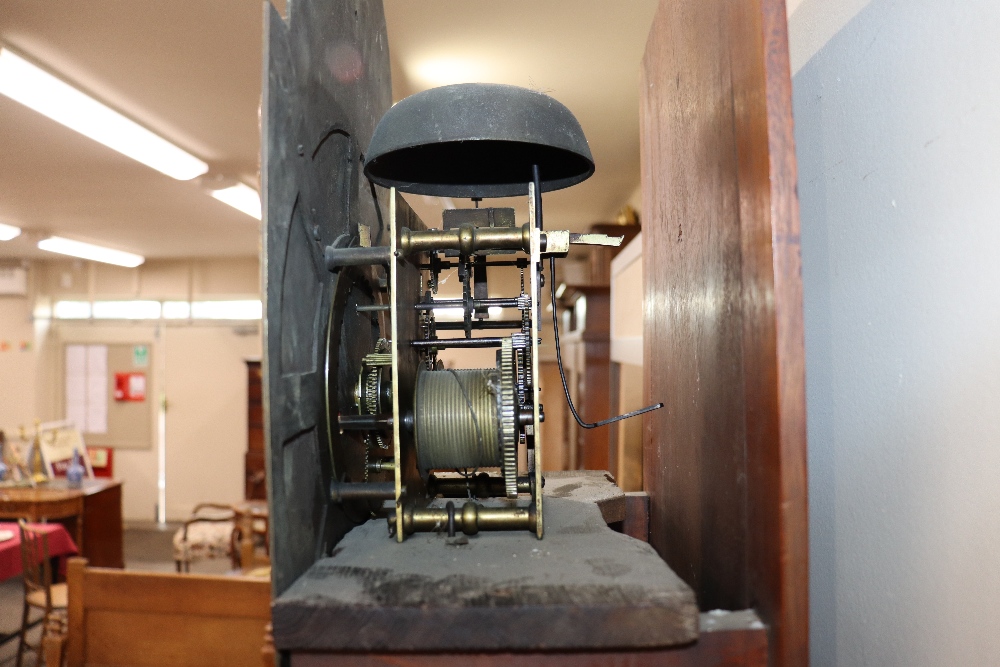 A late 19th century satinwood longcase clock, having inlaid and painted decoration of classical - Image 67 of 79