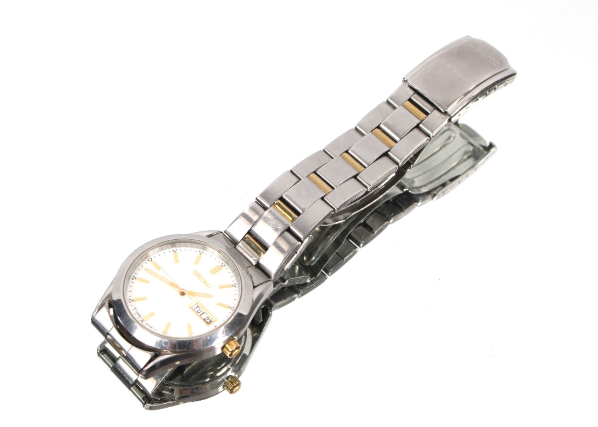 A Seiko gent's stainless steel wrist watch No. 131