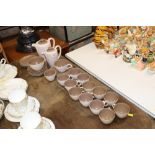 A quantity of Poole twin tone teaware