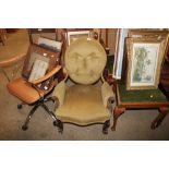 A Victorian upholstered chair