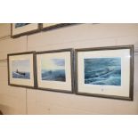 Three pencil signed prints "Early Morning", "Sea M