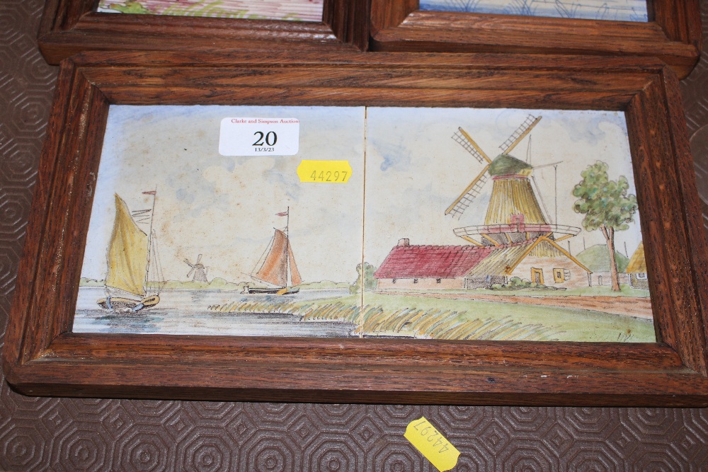 A quantity of framed Delft tiles - Image 10 of 10