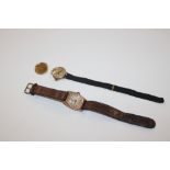 Two 9ct gold cased wristwatches