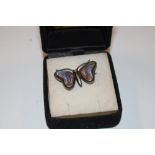 A sterling silver Thomas Mott style butterfly wing