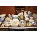 A quantity of various china to include a Parian ju