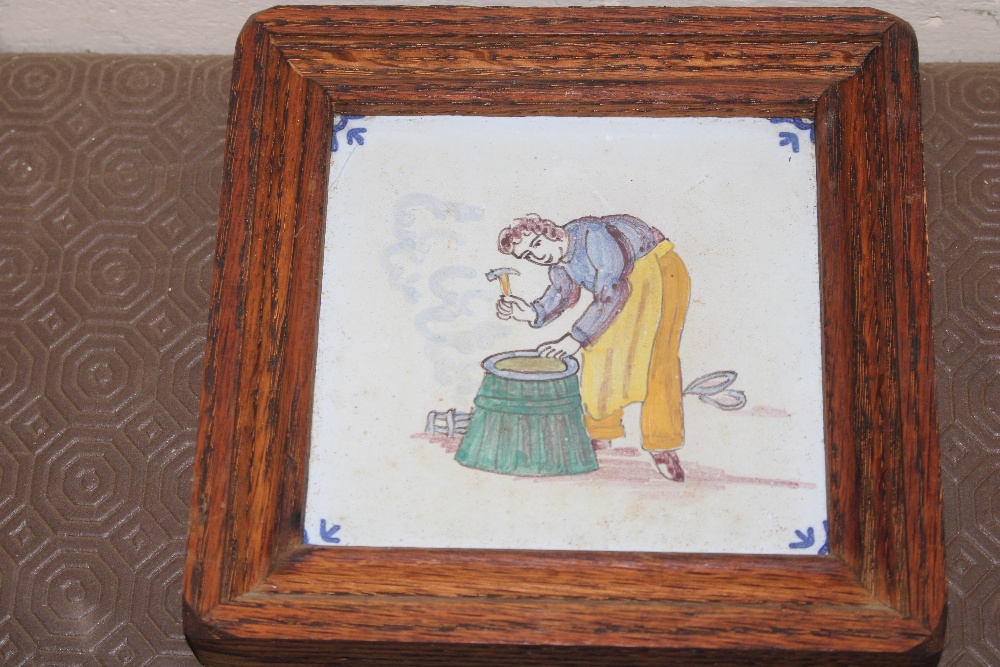 A quantity of framed Delft tiles - Image 2 of 10