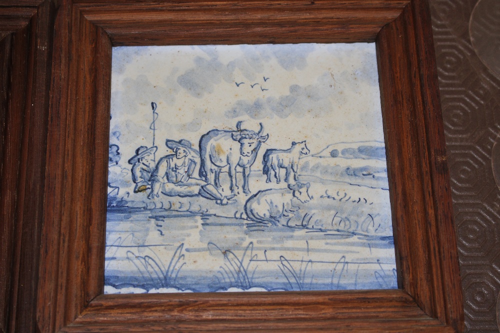 A quantity of framed Delft tiles - Image 8 of 10