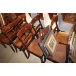 A set of eight 19th Century bar back dining chairs