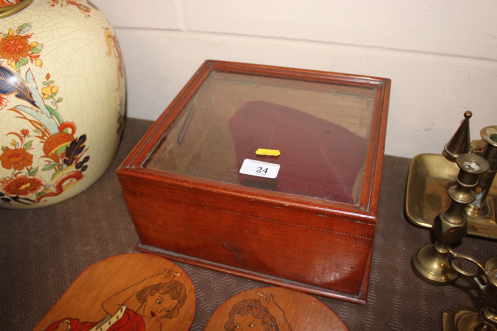 A table top display case