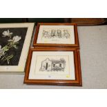 Four framed and glazed scenes of Hong Kong