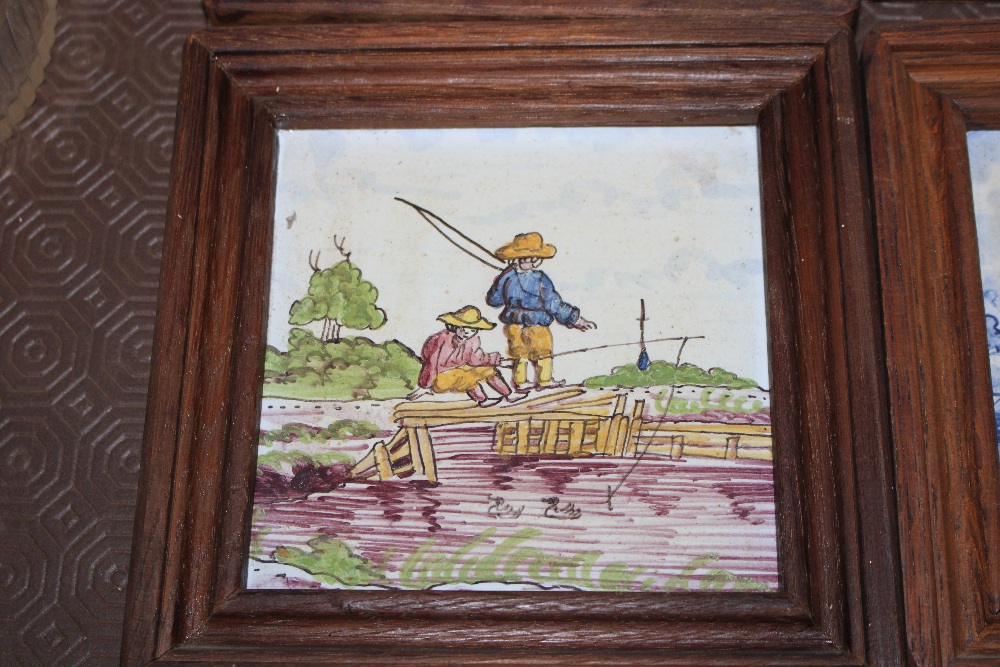 A quantity of framed Delft tiles - Image 7 of 10
