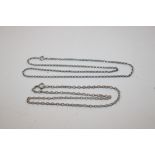 A sterling silver 20" belcher link chain together