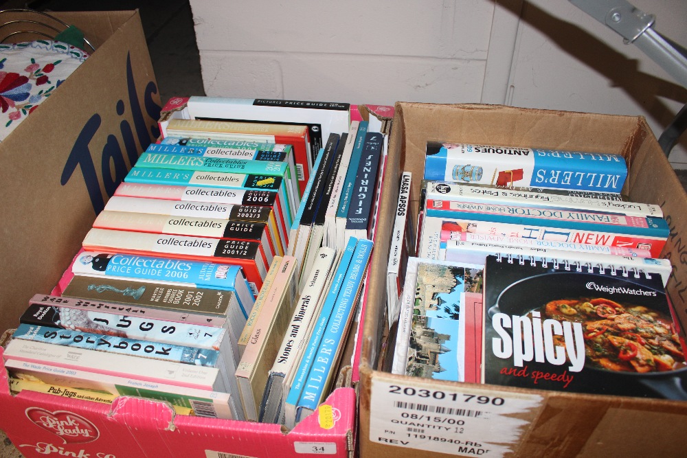 Two boxes of various books