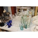 A quantity of various table glassware to include t