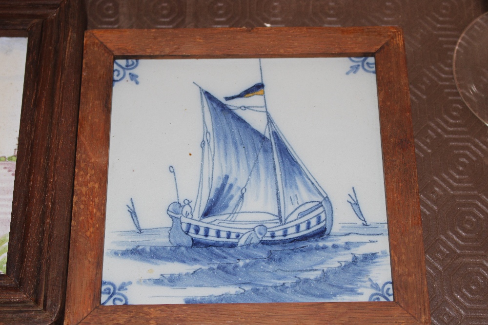 A quantity of framed Delft tiles - Image 6 of 10