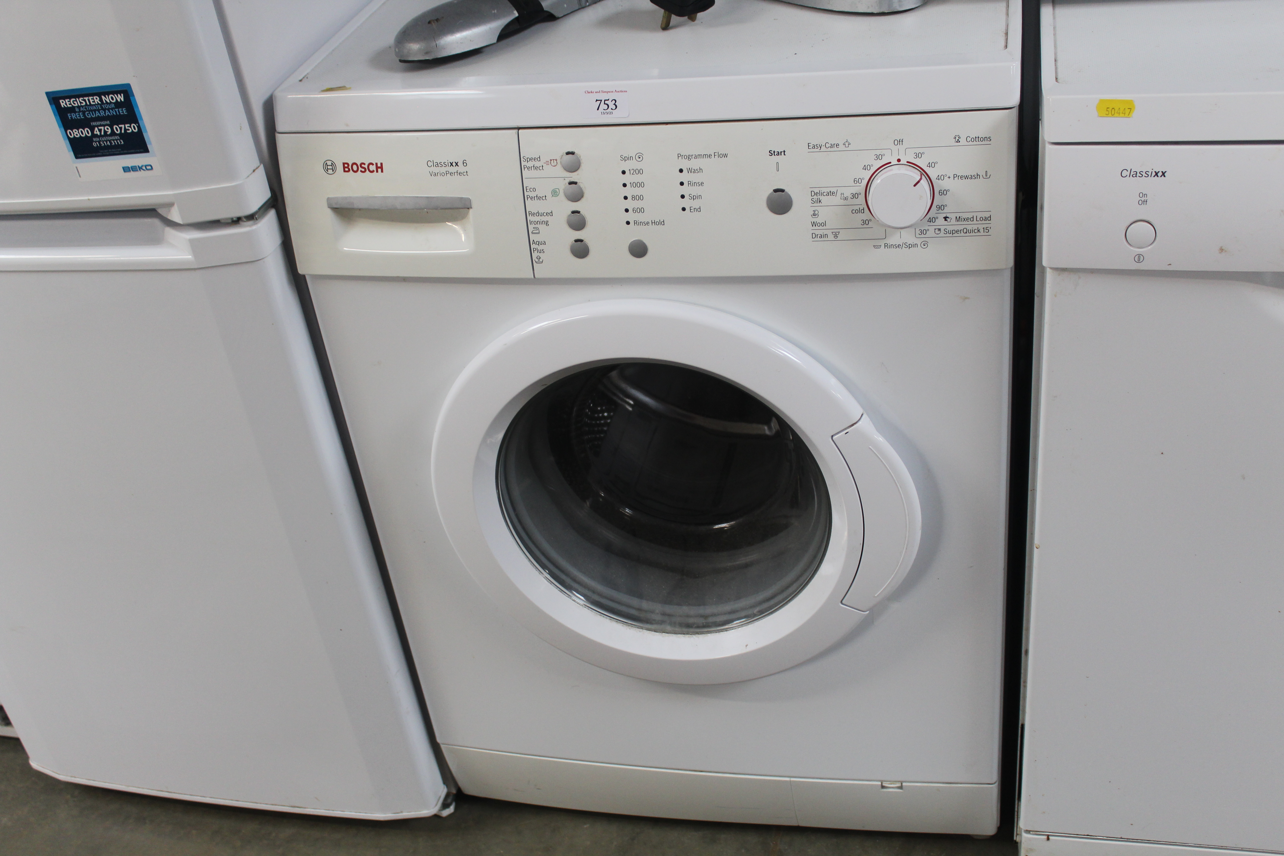 A Bosch Classixx 6 washing machine