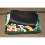 A plastic tray box containing various plant food,