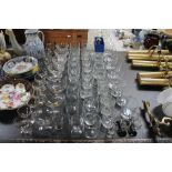 A collection of table glassware