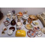 A collection of decorative glass and china to incl