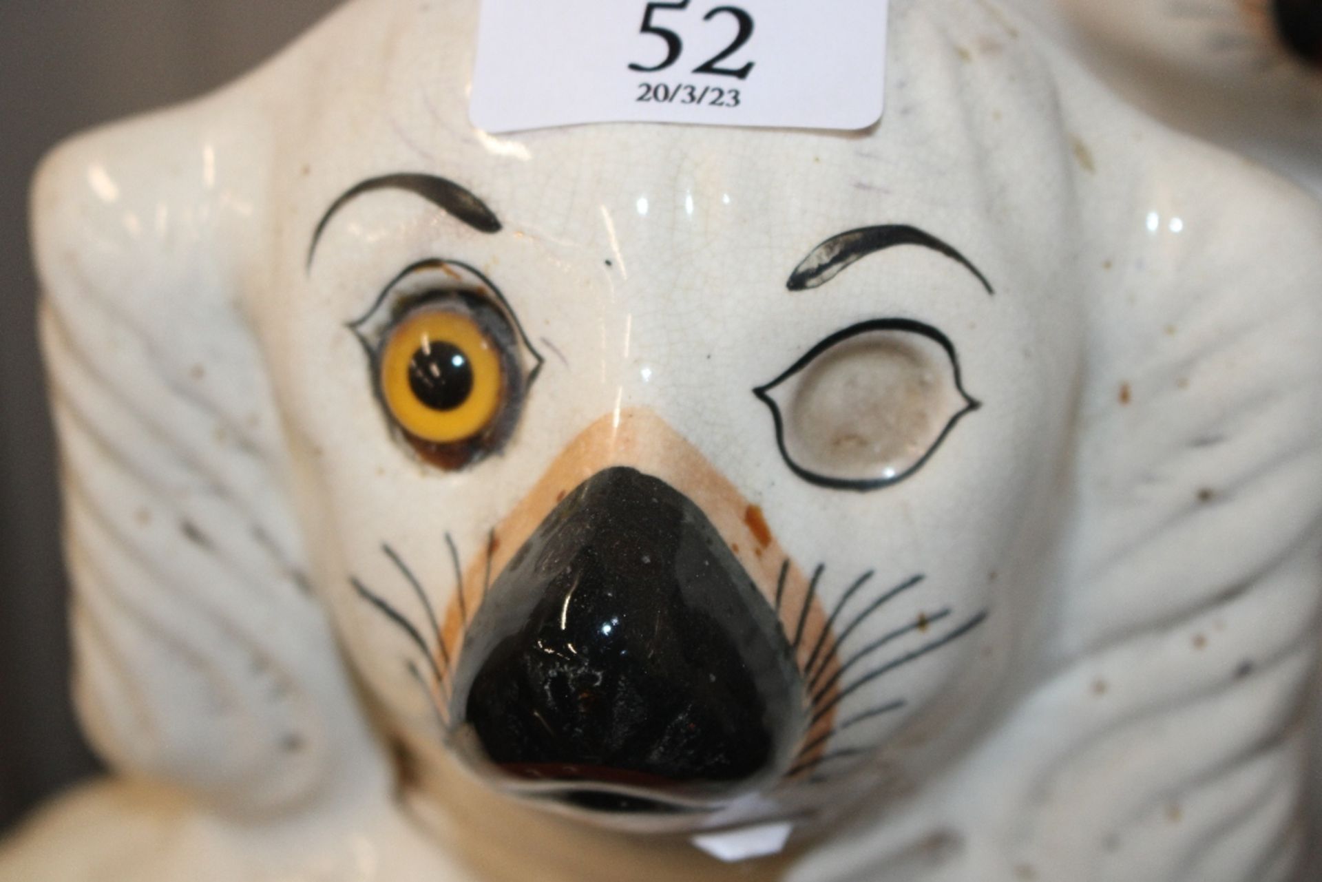A large pair of Staffordshire spaniel ornaments (e - Image 2 of 3