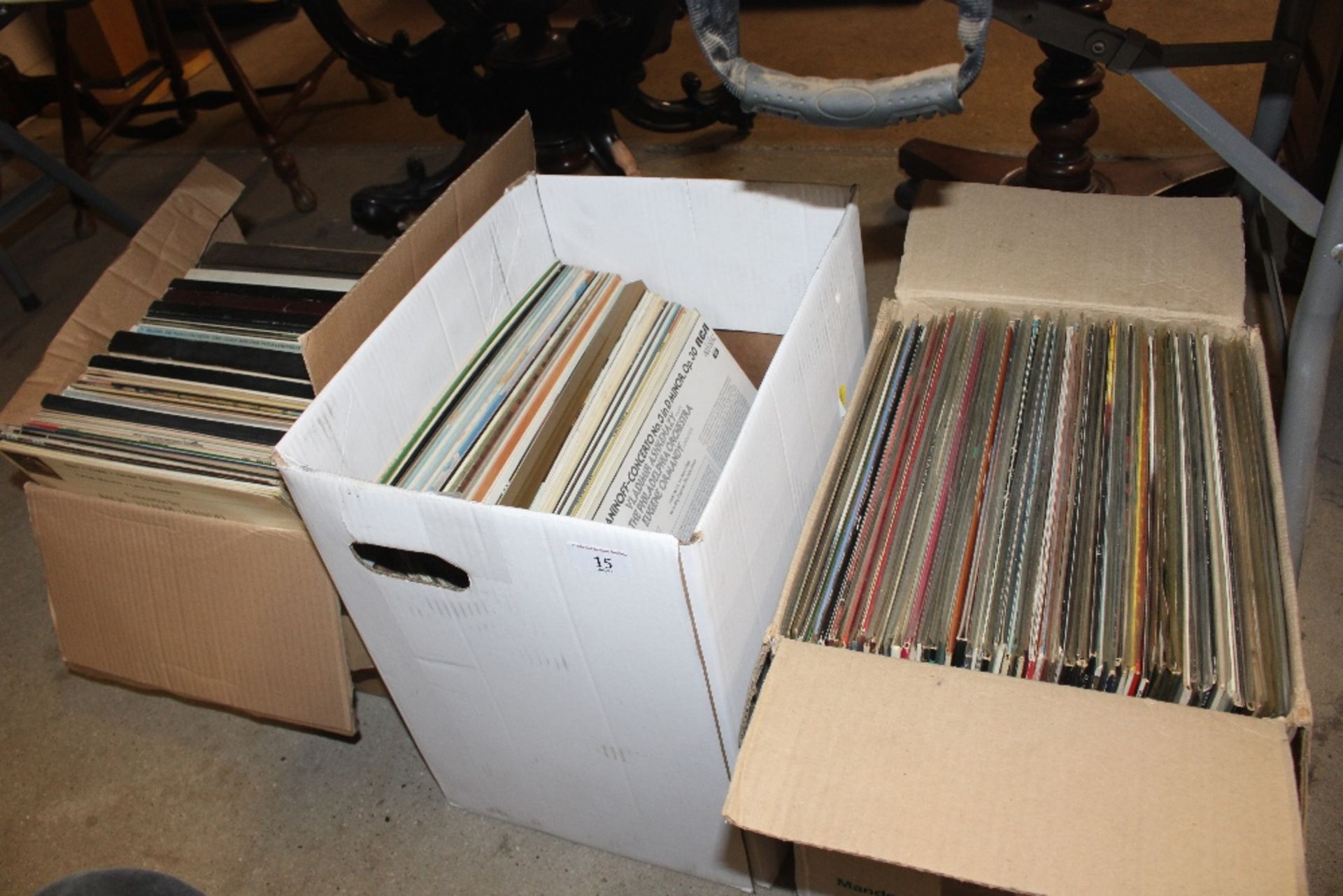 Three boxes of miscellaneous LP records